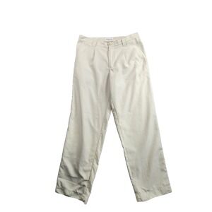 Columbia Sportswear Mens 36x32 Beige Polyester Flat Front Classic Casual Pants